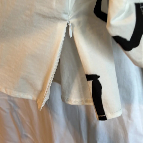 NWT Zara Art Deco Pottery By Jade Paton Abstract Painted Pattern Top XS-S - Picture 7 of 8